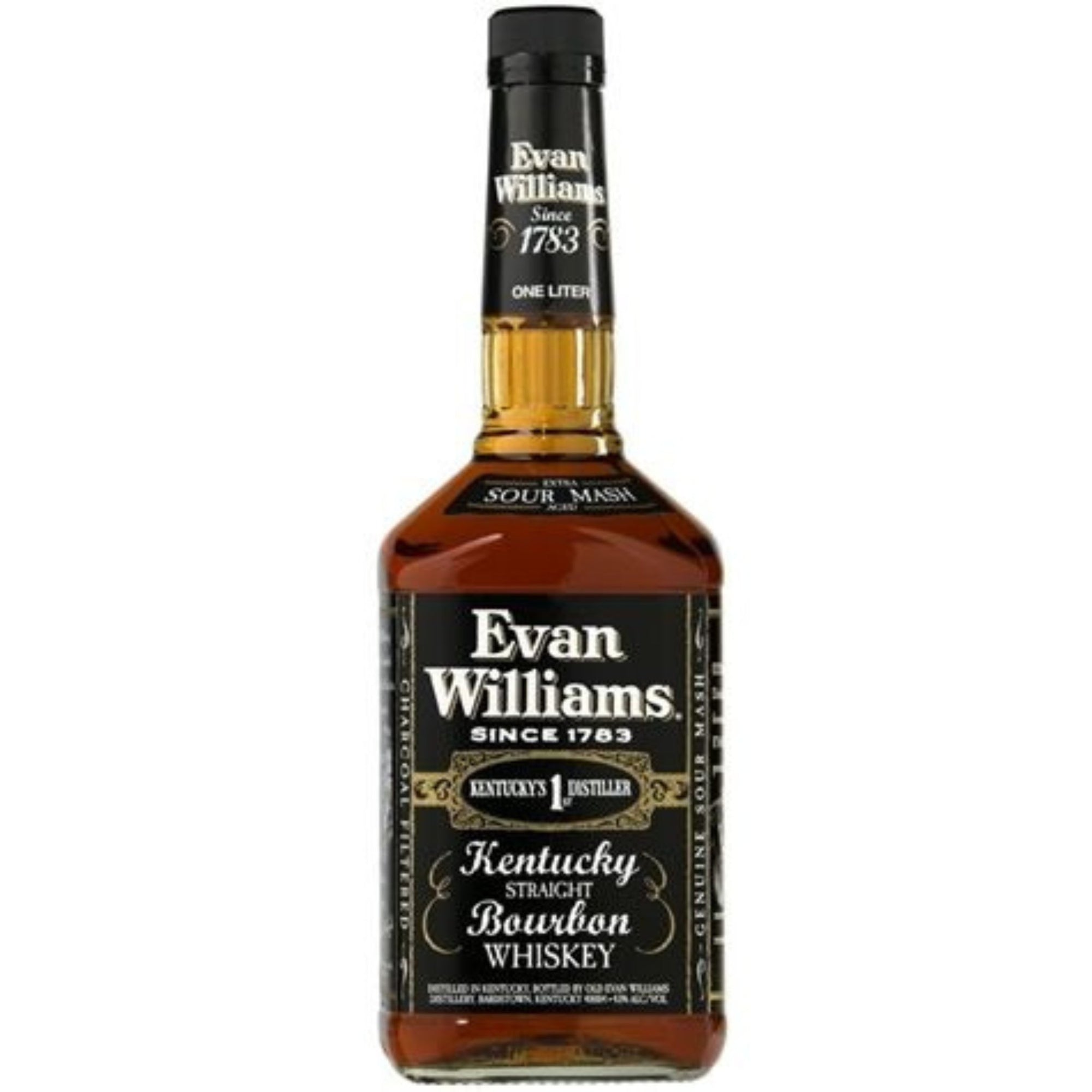 Whiskey Bourbon Evan Williams Black Label, Estados Unidos 1 Litro - SmartBuyWines.com.br